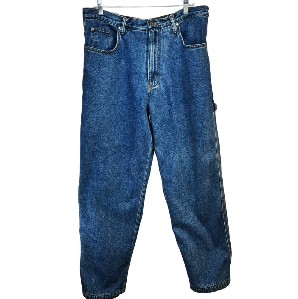 Moose Creek Fleece Lined Blue Jeans Men's 36x30 Carpenter Heavy Flaw Work Chore